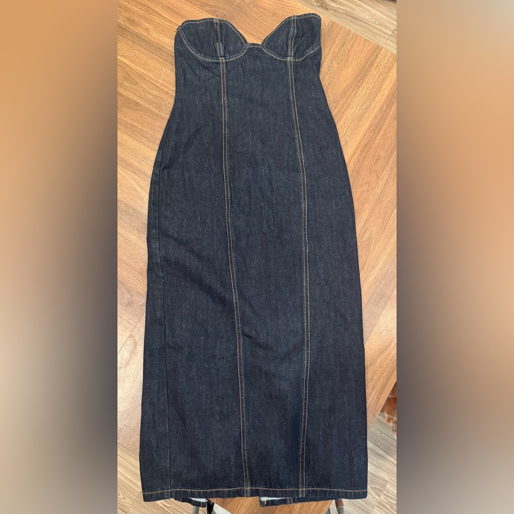 Lioness Denim Strapless Dress